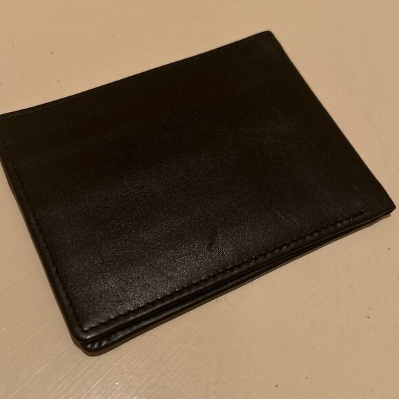 Christian Dior Men's Bifold Wallet Cardholder Black Leather Classic Everyday - Picture 6 of 10